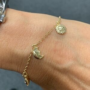 7” inches Lucky Bracelet 14k Solid Gold